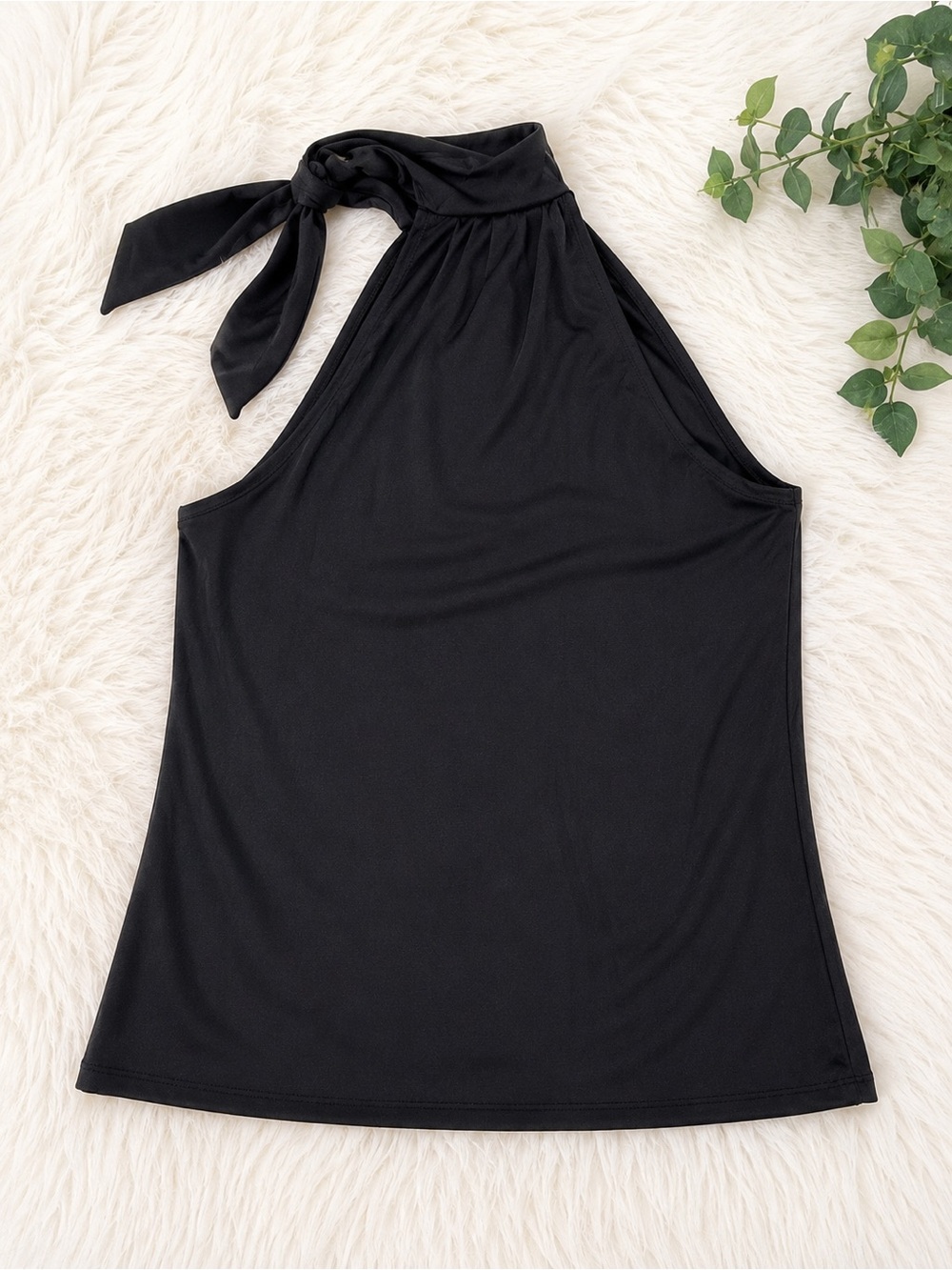 AK Anne Klein Black Halter Top | Size Medium